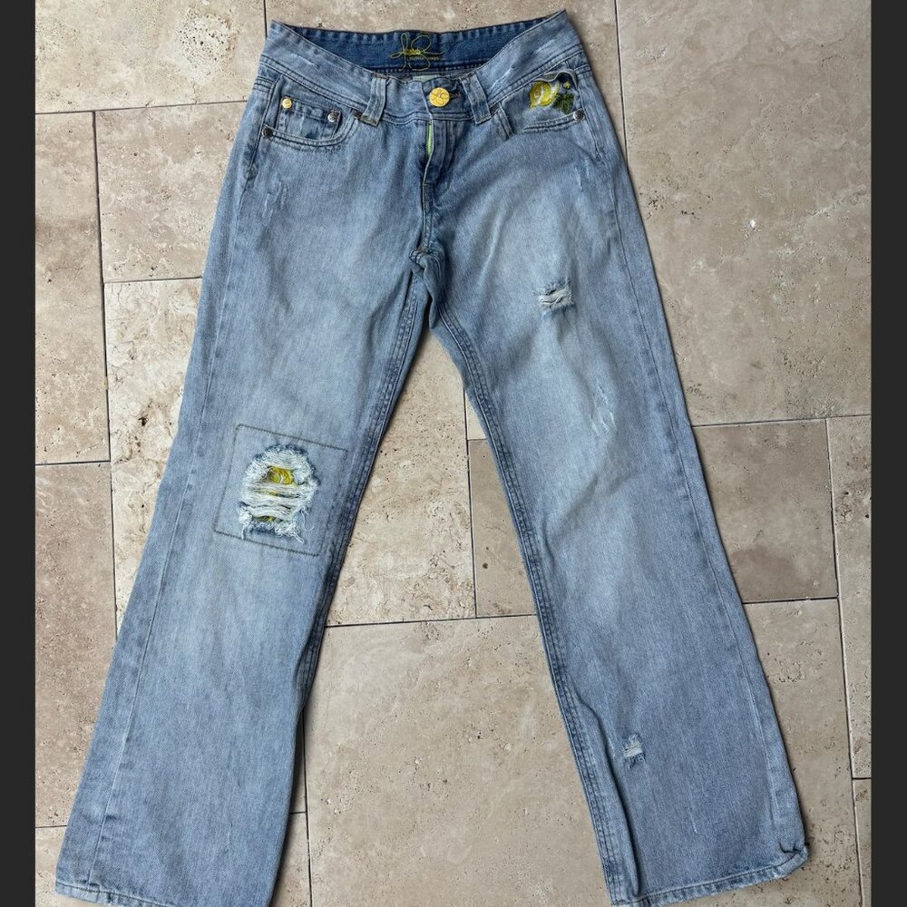 Jessica Simpson Yellow Rose Jeans. Size 6.